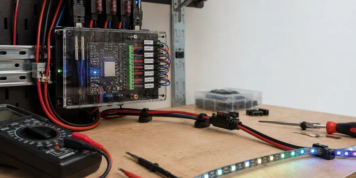 高密度地址化照明控制器架构：ESP32、RMT 与 WLED 在大规模 LED 驱动下的瓶颈