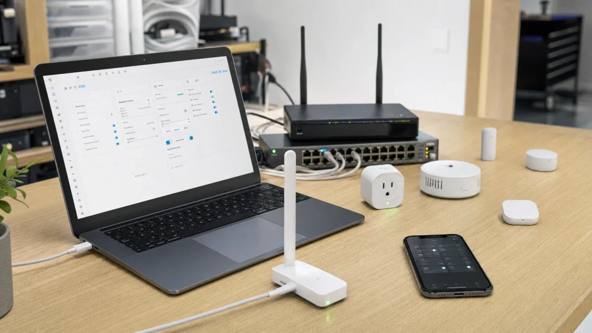 Home Assistant Thread topology validation bench