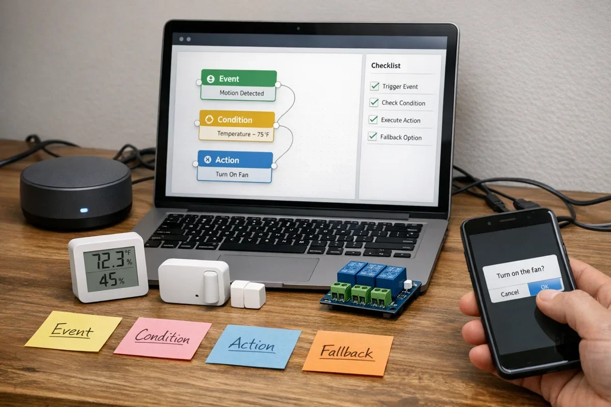 Dify Workflow template desk for smart home and IoT automation